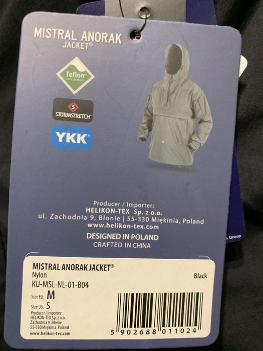 Kurtka Anorak MISTRAL® Helikon-Tex Czarna (KU-MSL-NL-01) M