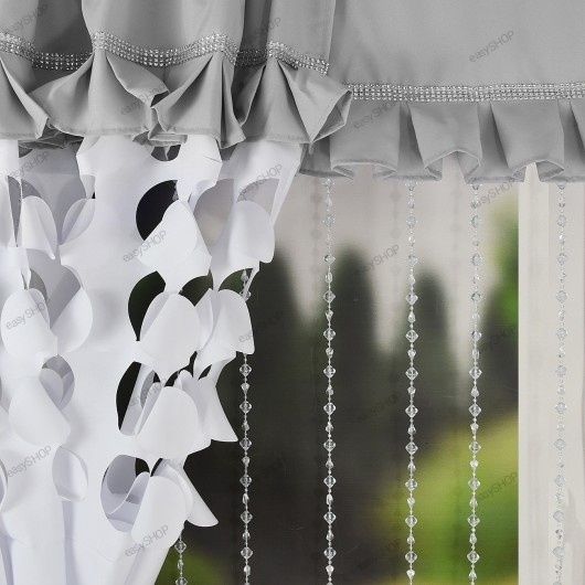 ‼️ WYPRZEDAŻ ‼️ Komplet do okna z kryształami i cyrkoniami