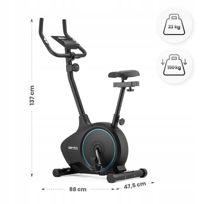 Велотренажер Gymtek XB1400 До 150 кг. (Польща) Магнітний велотренажер для дому. Маховик 8кг. Велотренажер магнитный