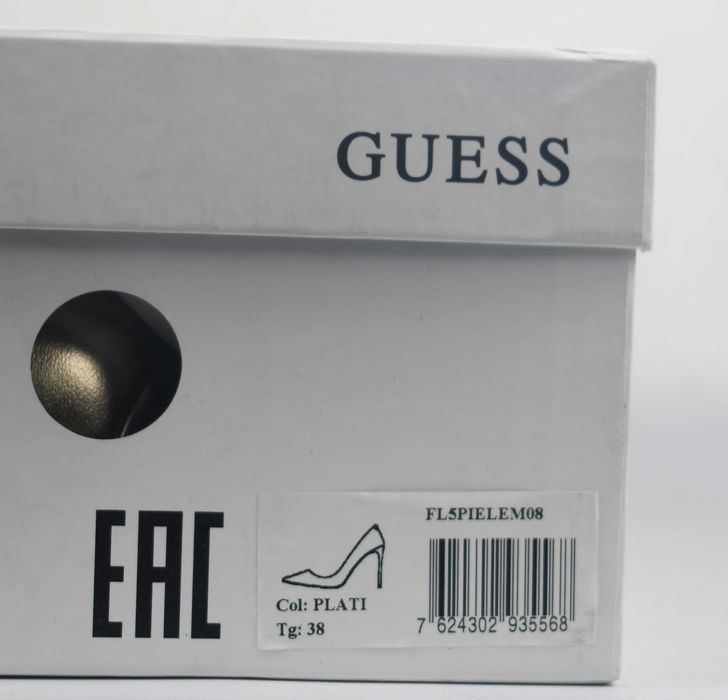 Skórzane czółenka szpikli  Guess plati rozmiar 38