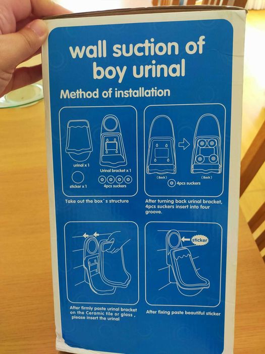 Urinol infantil com ventosas