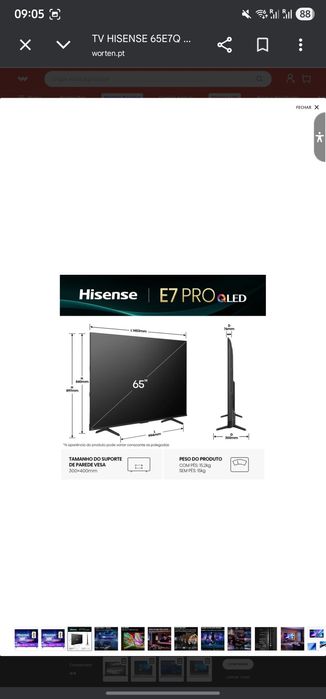 TV HISENSE 65A7NQ (QLED - 65'' - 165 cm - 4K Ultra HD - Smart TV)