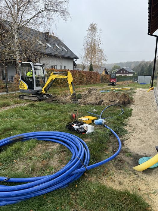 Usługi instalacyjne roboty ziemne przyłącza wod-kan przeciski kretem