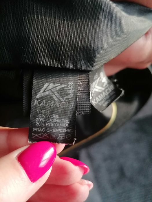 Elegancki czarny płaszcz męski wełniany M/L