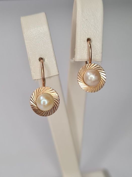 Золотые серьги с жемчугом Ссср.: 17 200 грн. - Сережки Харків на Olx