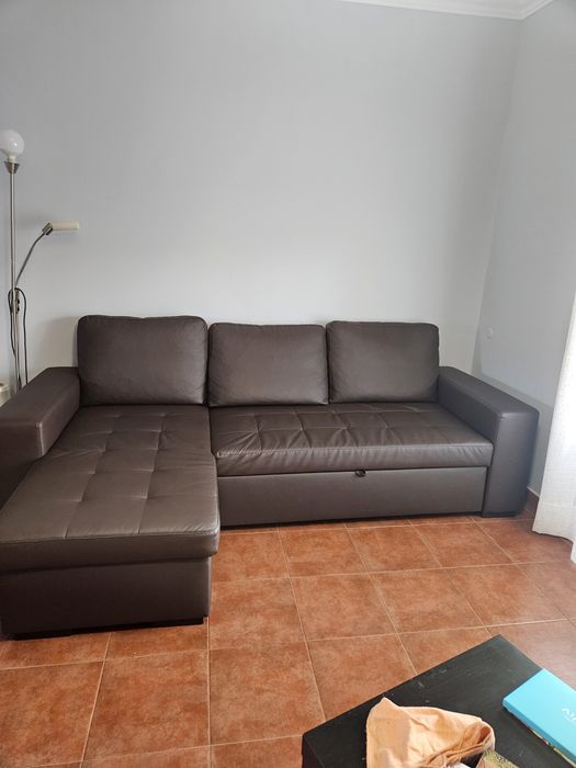 Sofá cama  com  chaise longue