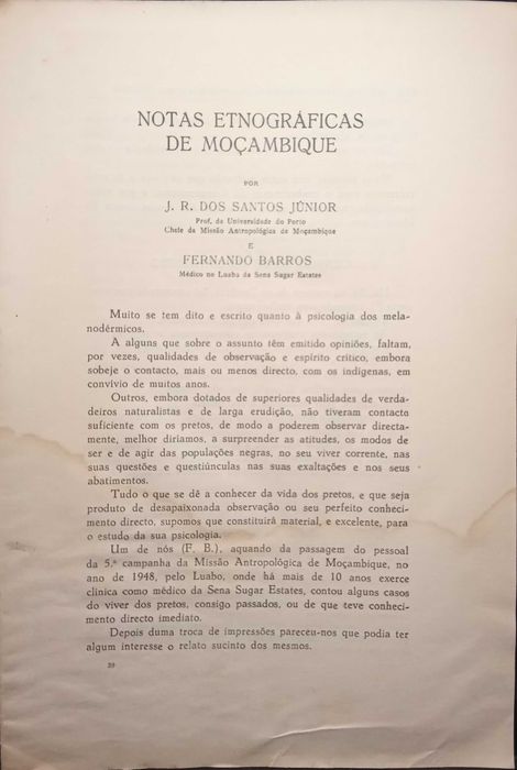 Notas Etnográficas de Moçambique