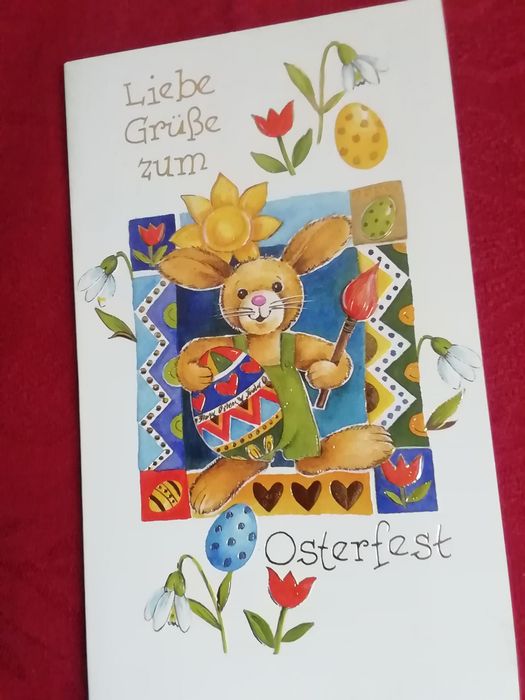 Postal de Páscoa, alemão