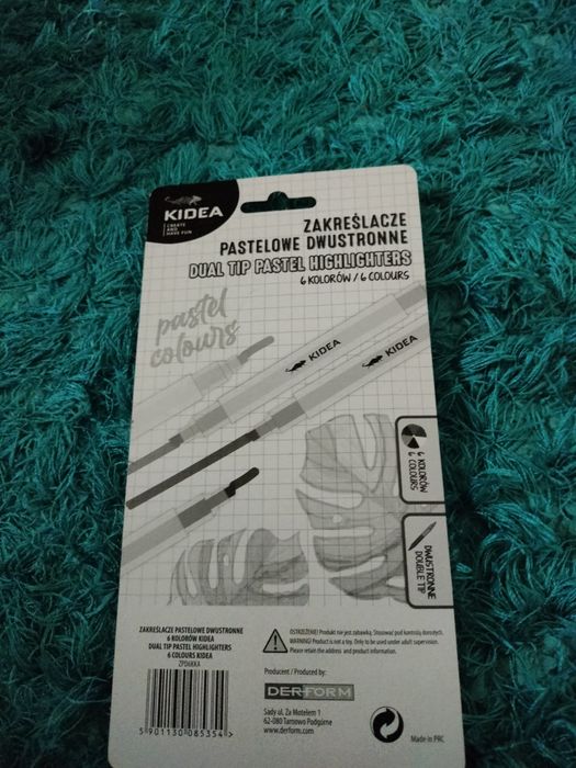 Zakreślacze pastelowe dwustronne