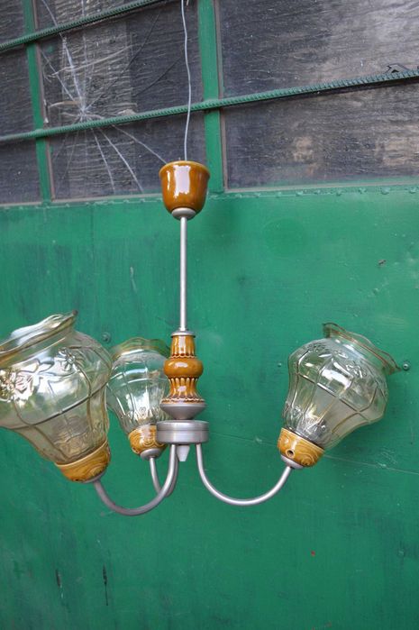 stary żyrandol PRL zabytkowy vintage