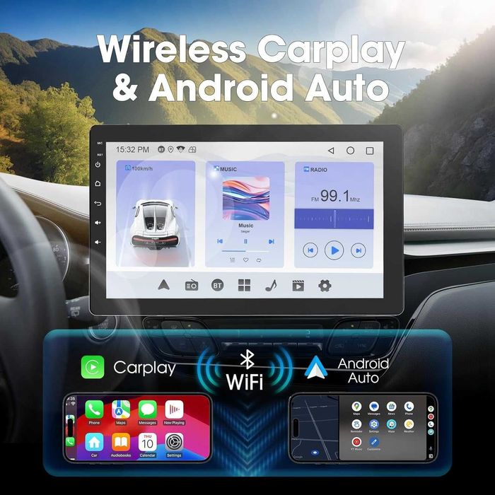 Андроїд магнітола, 1din, 10.1 дюймів екран