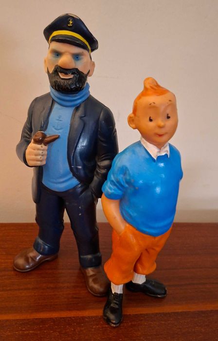 Raras Figuras de Tintin e do Capitão Hadock
