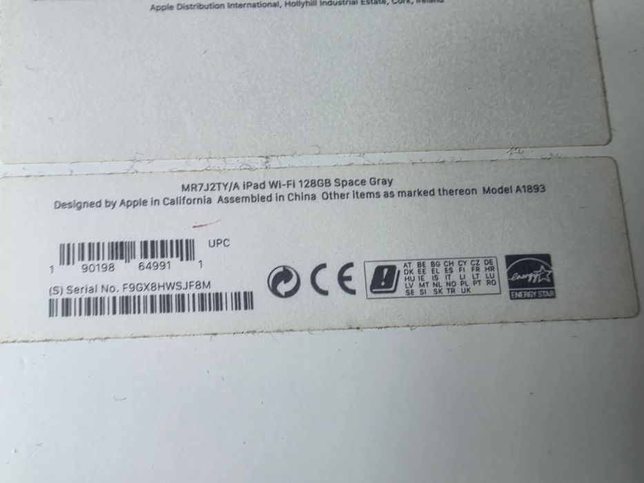 Apple Ipad 6 WiFi 128 GB