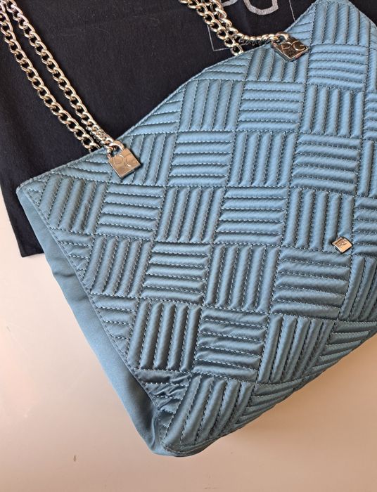 Shoulder Bag Silver Blue Purificación García