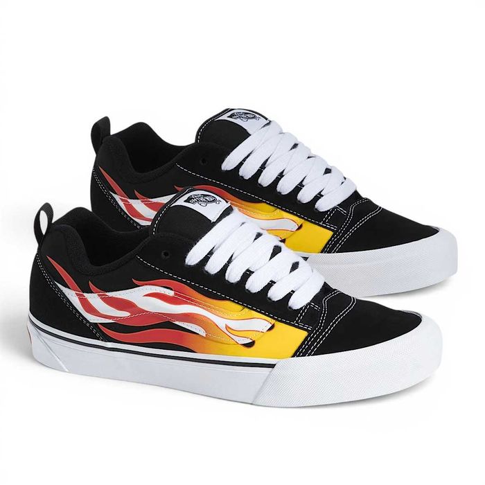 Vans Knu Skool Flame Black/Red 39/40/40.5/41/42/42.5/44/44.5/45/46 Оригінал