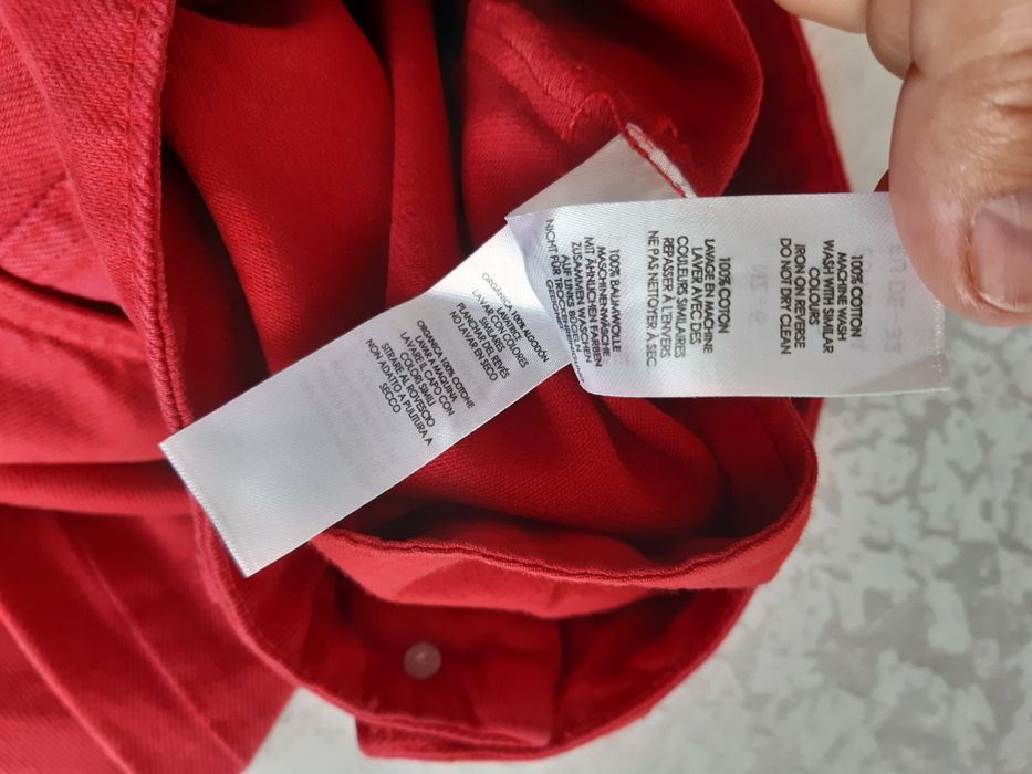 Джинси широкі червоні 42-44 р.