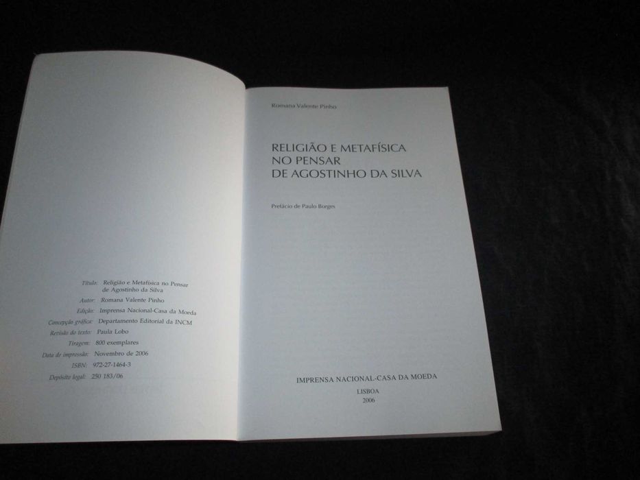 Livro Religião e Metafísica no pensar de Agostinho da Silva