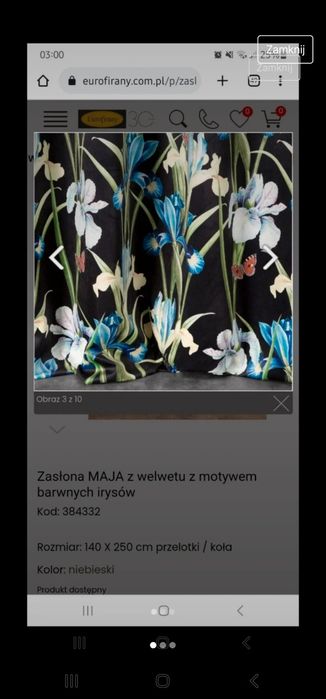 Zasłony w kwiaty