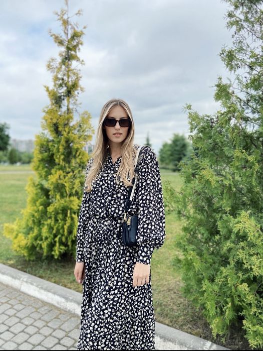 Сукня міді на довгий рукав Mango