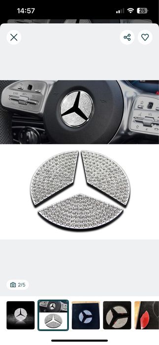 Logotipo volante carro Mercedes - Novo