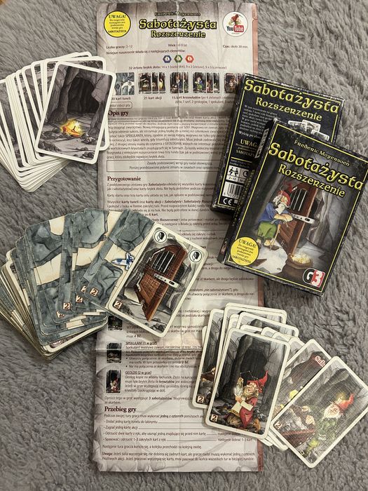 Gra karciana Sabotarzysta + Rozszerzenie, kompletna