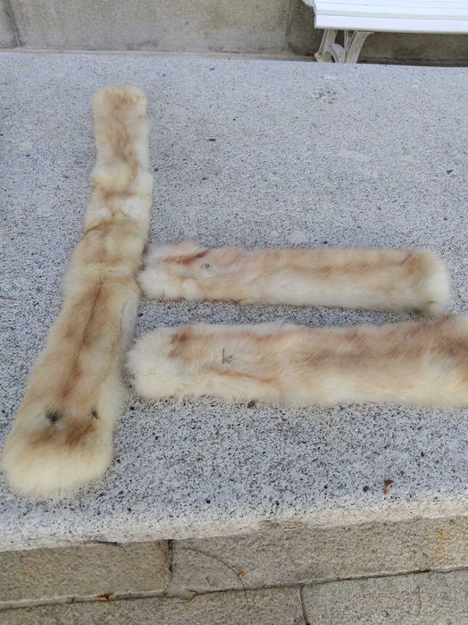 Gola e punhos de vison