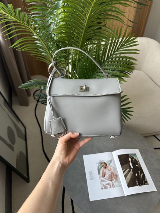 Жіноча сумка Balenciaga Rodeo Mini Grey/Silver 23"