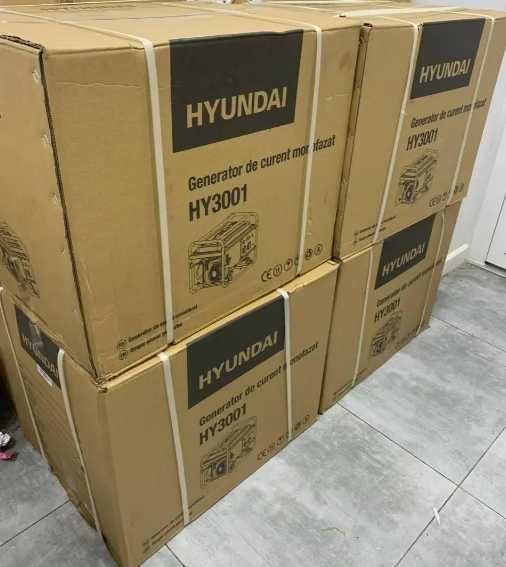 Хит продаж! Бензиновий генератор Hyundai HY3001 3.1 кВт ручний стартер