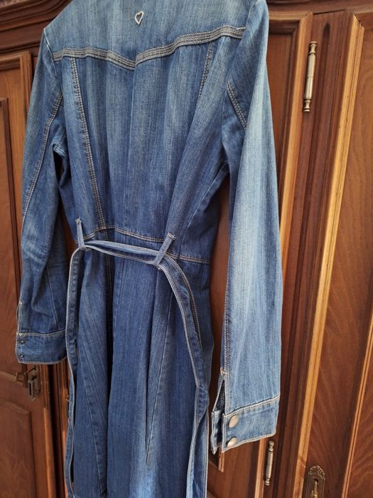 Casaco comprido de ganga da Please