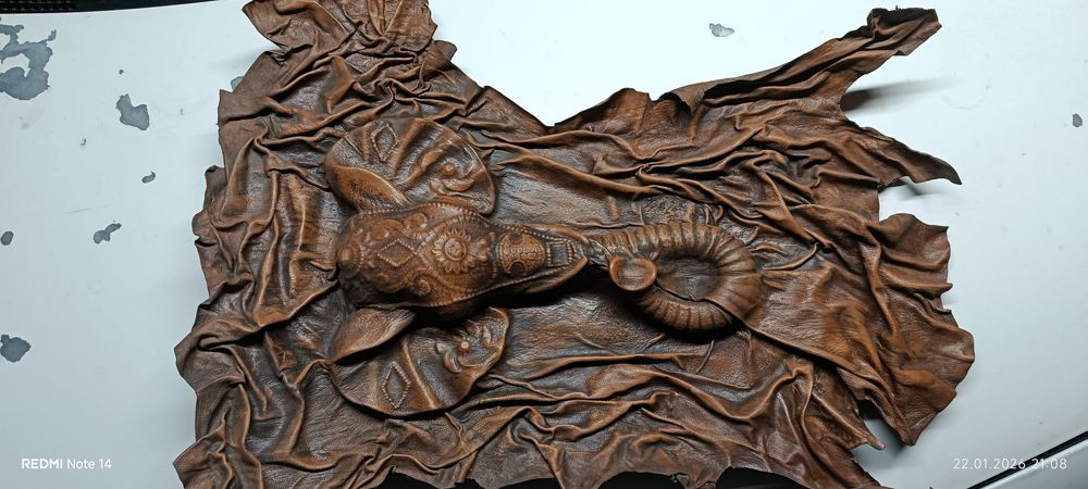 Древнеегипетский кожаный настенный декор ручной работы из козьей кожи