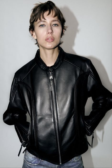 Кожаная куртка Zara лимитированная коллекция