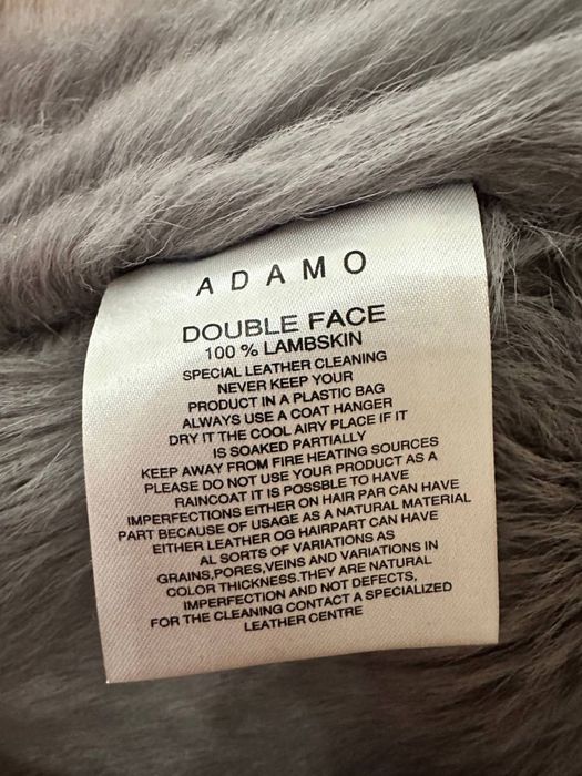 Дубленка авиатор Adamo мех тоскана Италия синяя серая