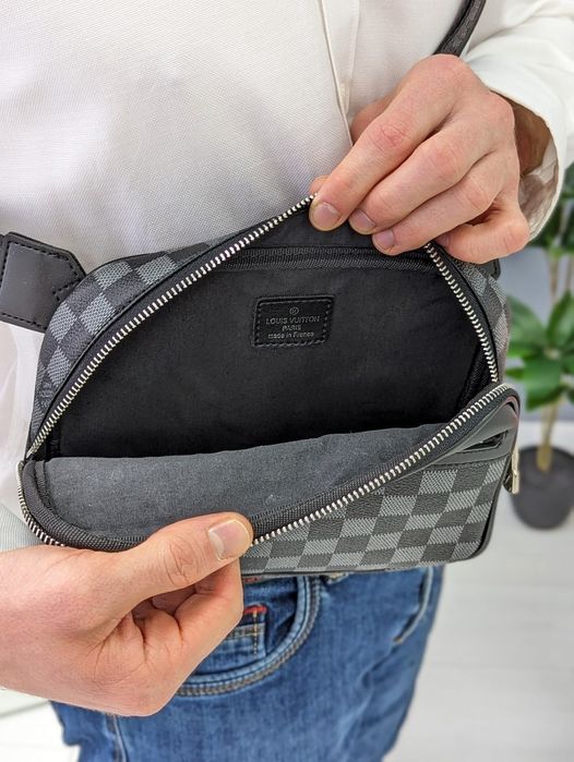 Мужская сумка В Упаковке кожаная барсетка менеджер Louis Vuitton