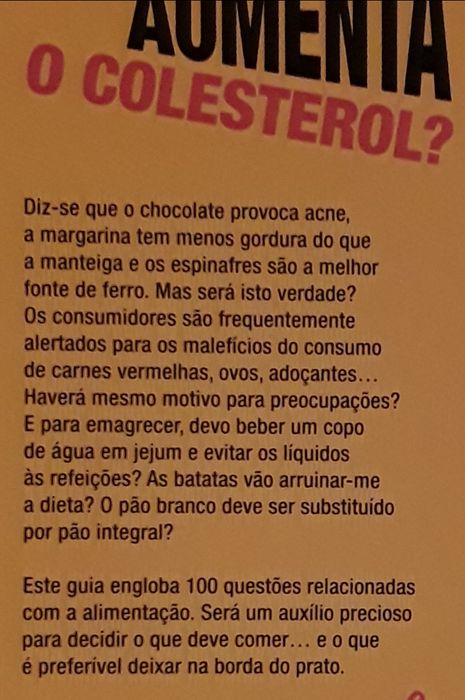 Livro: Comer Ovos Aumenta o Colesterol, Deco Proteste