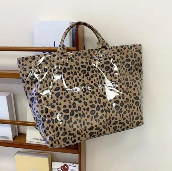 Стильный трендовый шоппер леопард / сумка