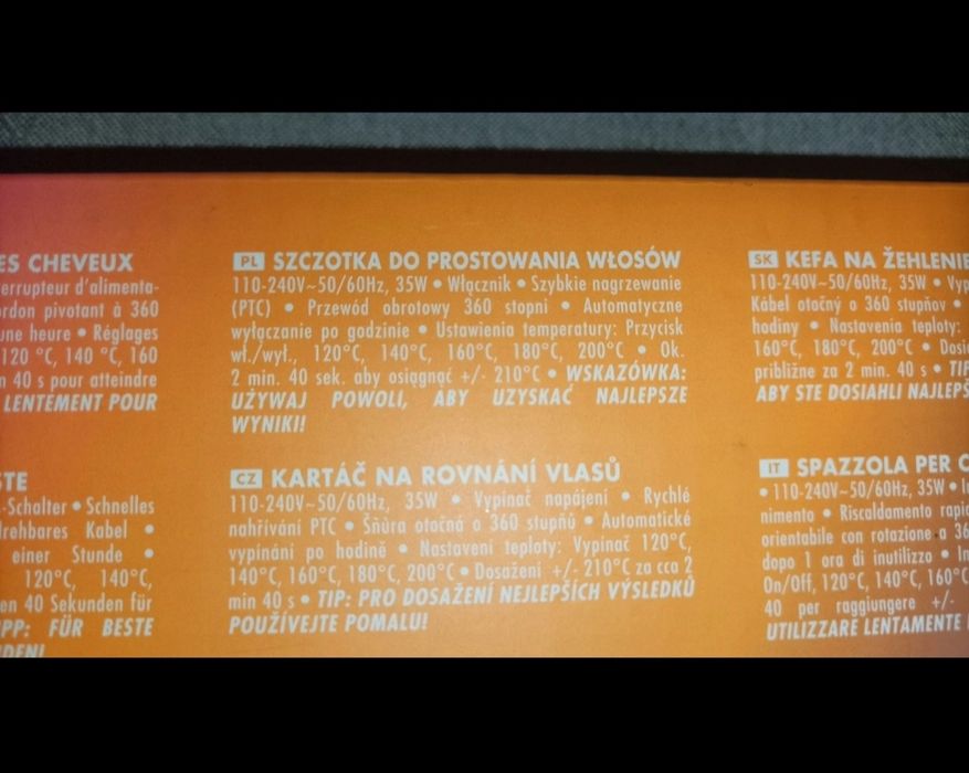 Szczotka prostująca włosy