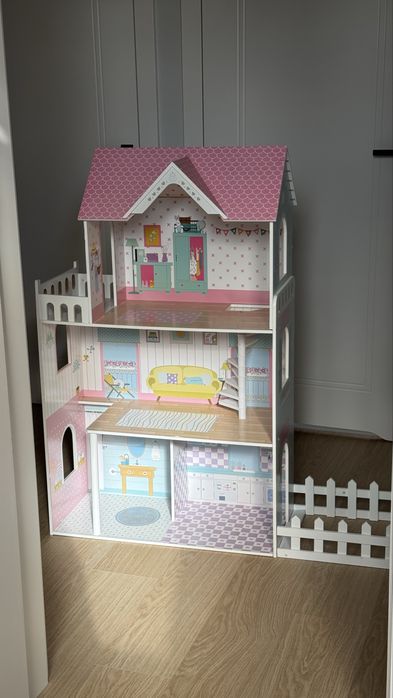Domek dla lalek XXL taras, pietro, balkon