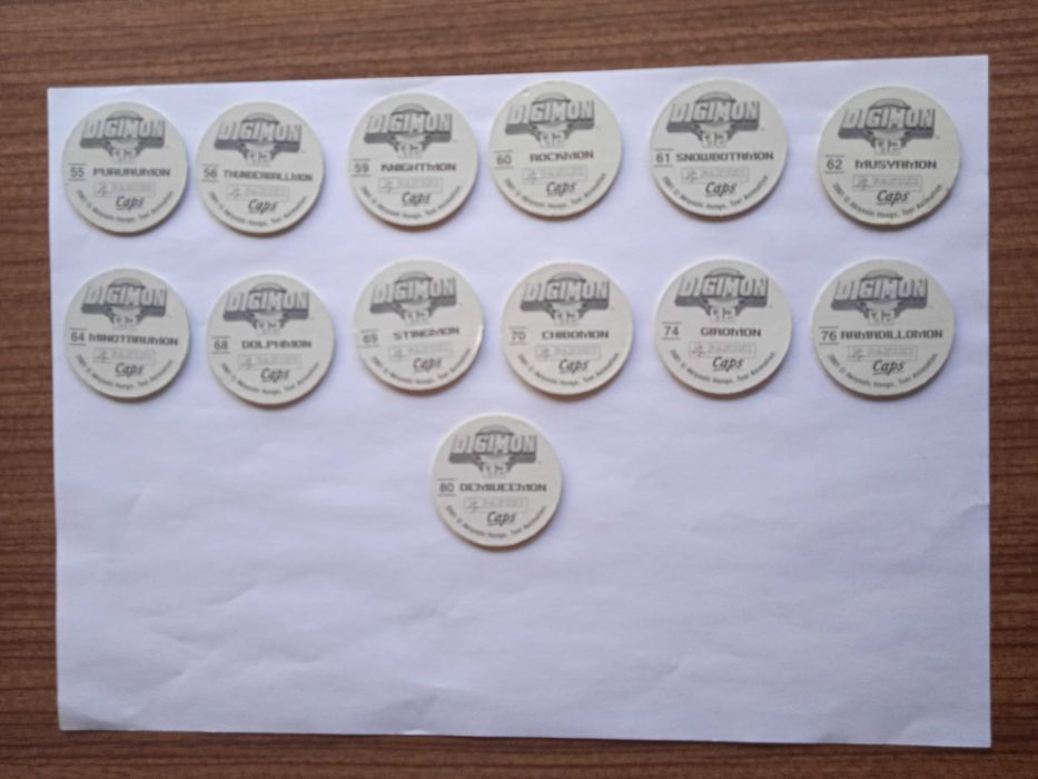 Tazos Digimon Serie 1 e Serie 2