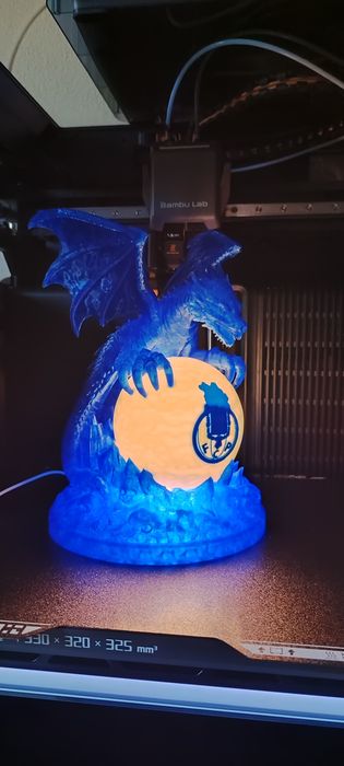 Luminária Dragão com emblema FCP