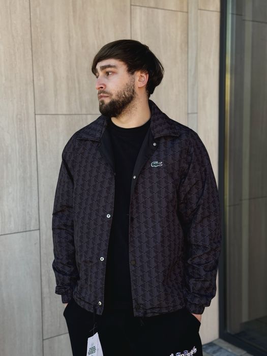 Куртка овершот Lacoste monogram двохстороня 3 КОЛЬОРИ Монограм Лакост