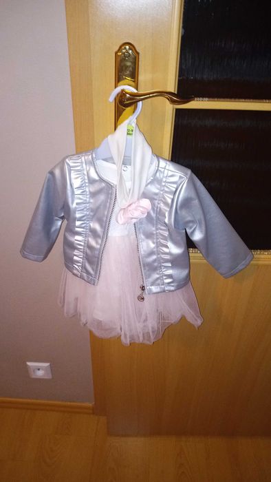 Sukienka rozmiar 80 + kurteczka i opaska