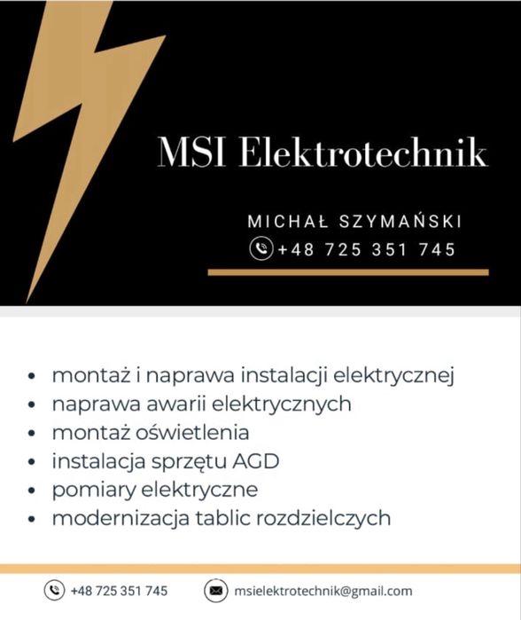 Elektryk Szczecin / Instalacje Elektryczne / Usługi Elektryczne
