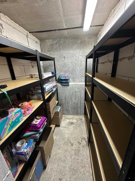 Стелаж металевий з полицями МДФ/ДСП до 175 кг на полку на зацепах