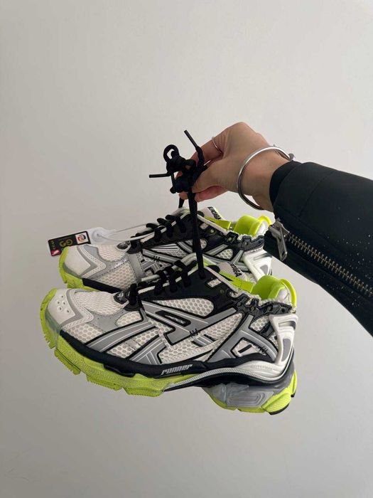 !SALE! Balenciaga Runner Trainer Black Neon Silver 36 37 38 39 40 41