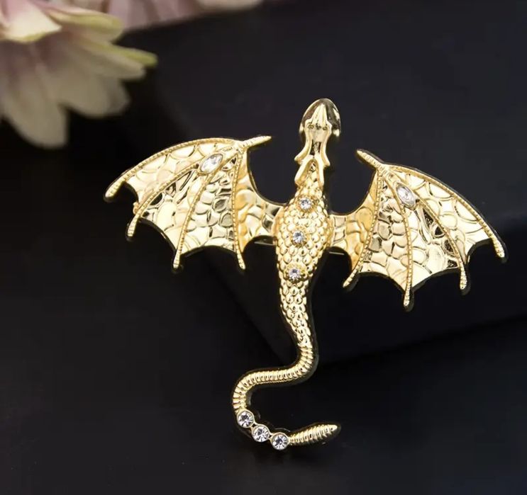 Alfinete Dragão Dourado