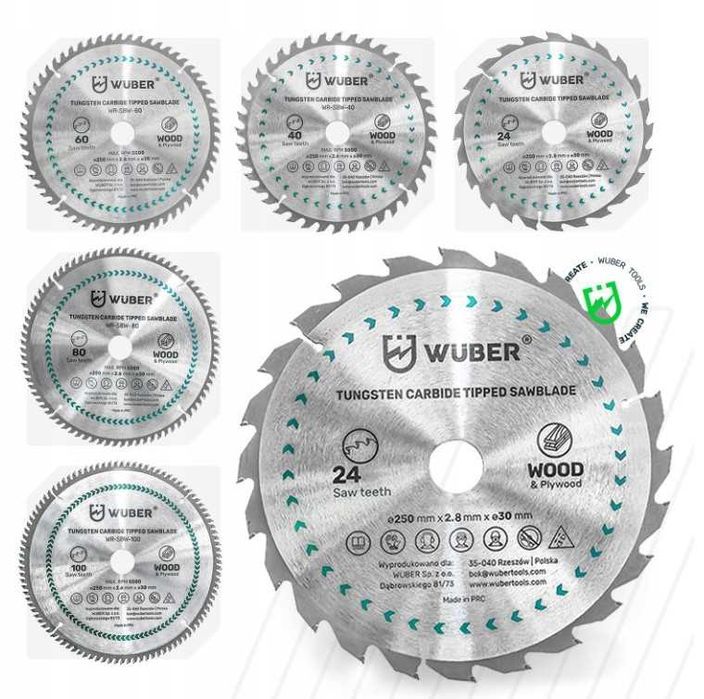 Krajzega WUBER 3100W | ZESTAW XXL: 6 Tarcz + 4 Blaty Cyrkularka Piła