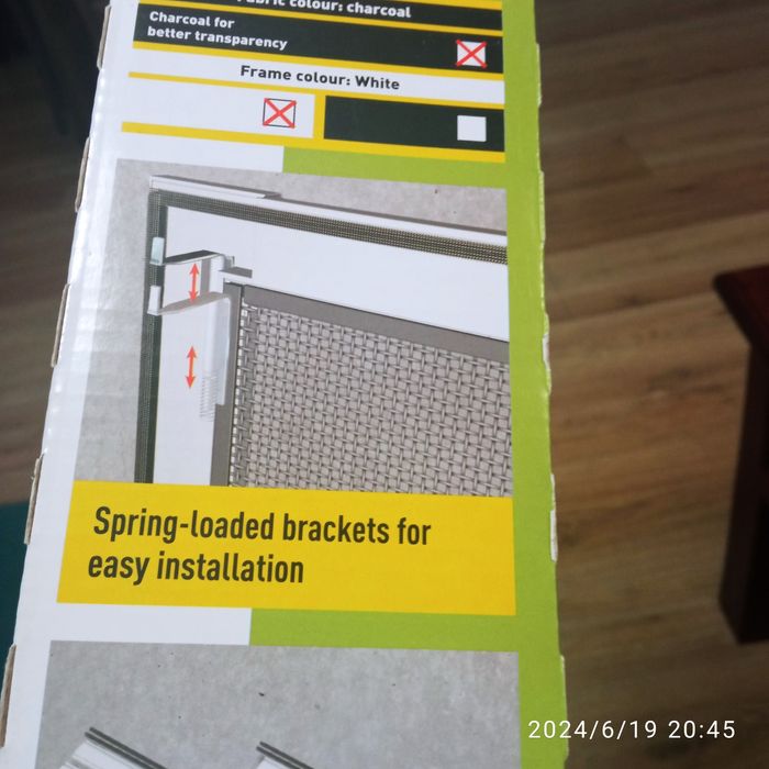 Moskitiera w aluminiowej ramie -okno 100*120cm