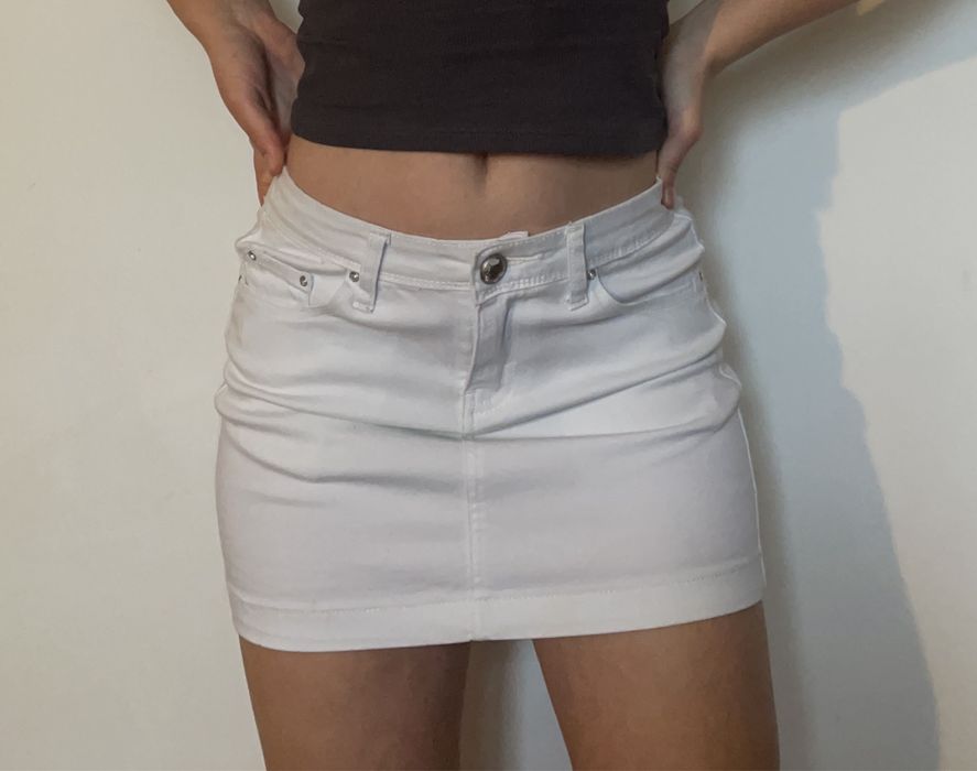 Джинсова міні спідниця