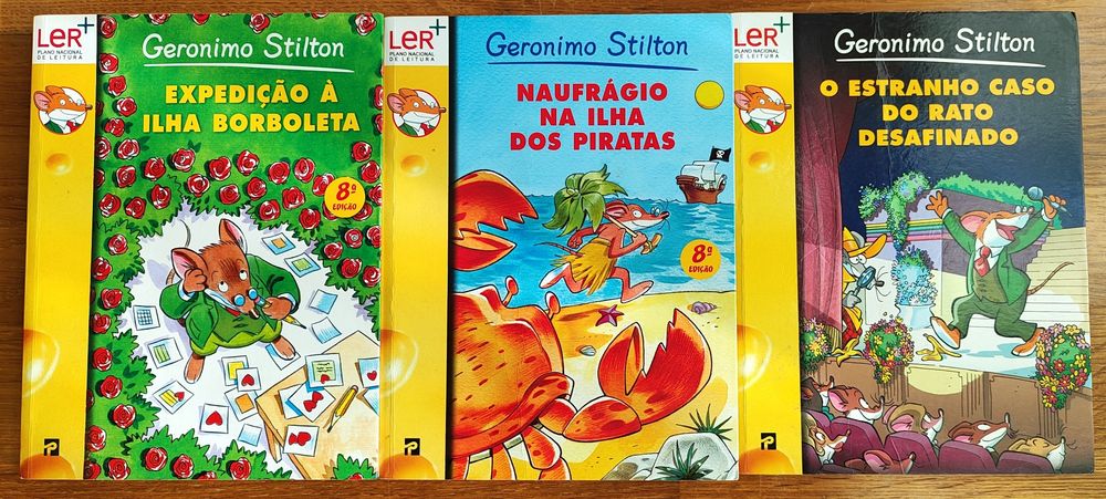 Livros da coleção "Geronimo Stilton" (vol. 12, 22 e 51)