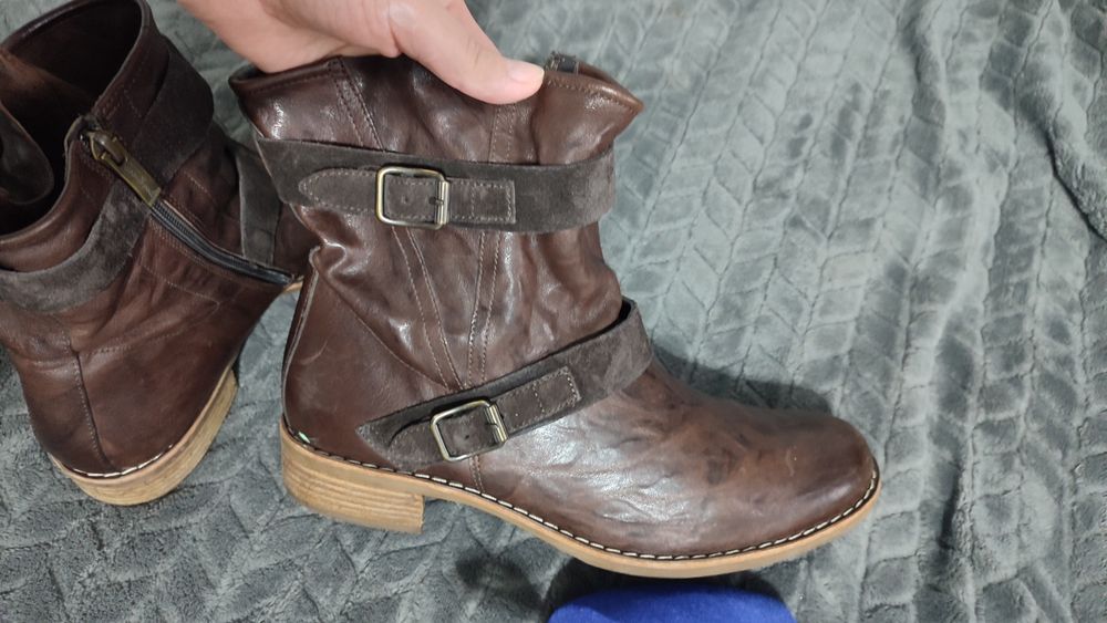 Шкіряні байкерські мото чоботи